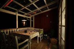Terrasse med varmerør
